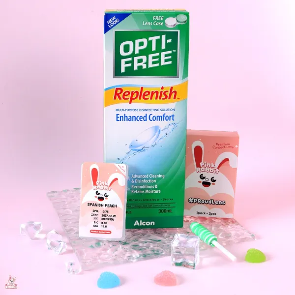 Opti-Free Replenish 300ml | Cairan Softlens Moist Multi Purpose Disinfecting Solution