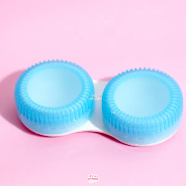 Mini Ocean Blue Lens Case | Tempat Softlens Lensa Kontak Plastik