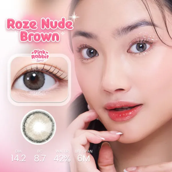 Roze Nude Brown Softlens