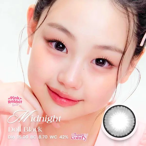 Super Comfy Midnight Doll Black Softlens